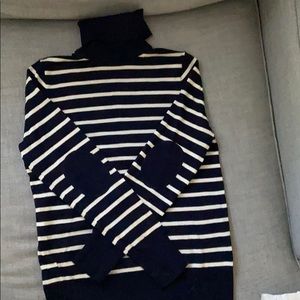 J. Crew striped turtleneck sweater
